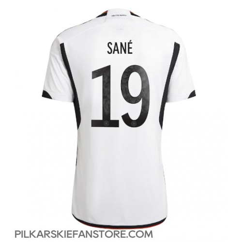 Tanie Strój piłkarski Niemcy Leroy Sane #19 Koszulka Podstawowej MŚ 2022 Krótkie Rękawy